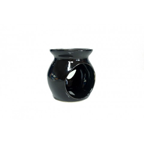 czarny kominek ceramiczny