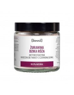 IOSSI Maseczka do twarzy z czerwoną glinką Żurawina i Dzika Róża 120ml